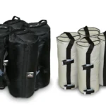 Sada závaží pro nůžkové stany 3×6 a 4×8: 4 písková závaží 27,5 kg a 4 pískova závaží 16 kg
