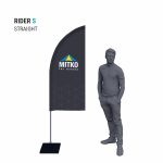 Reklamní vlajka Rider S (65×155 cm) s hliníkovým stožárem