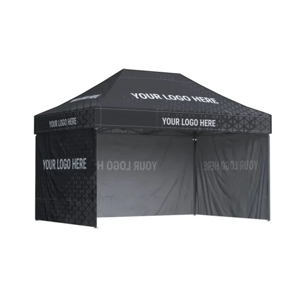 Nůžkový stan 3x4,5 Octa Go s potiskem, 3 bočnice s celopotiskem: Polyester