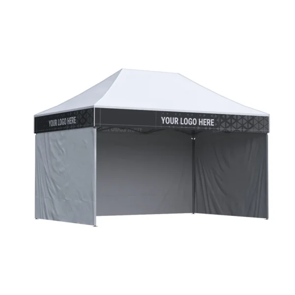 Nůžkový stan 3x4,5 Octa Go s potiskem 4 střešních límců a 3 bočními stěnami bez potisku: Polyester
