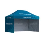 Nůžkový stan 3×4,5 Octa Optima II s potiskem, 3 bočnice s potiskem: Polyester