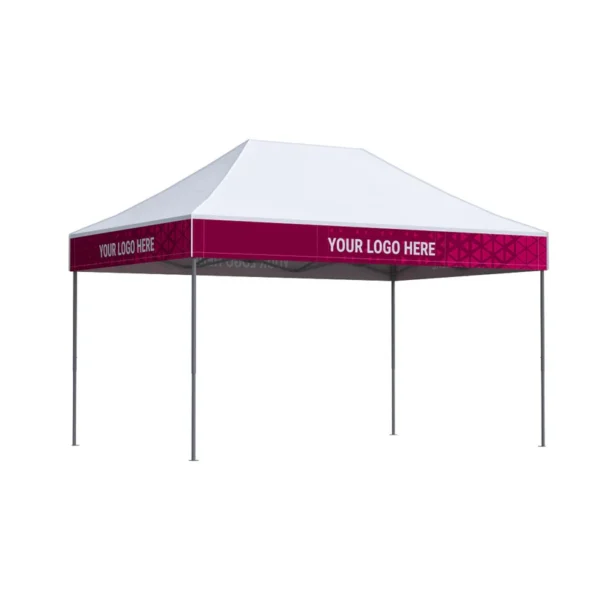 Nůžkový stan 3x4,5 Octa Pro LED s potiskem 4 střešních límců: Polyester