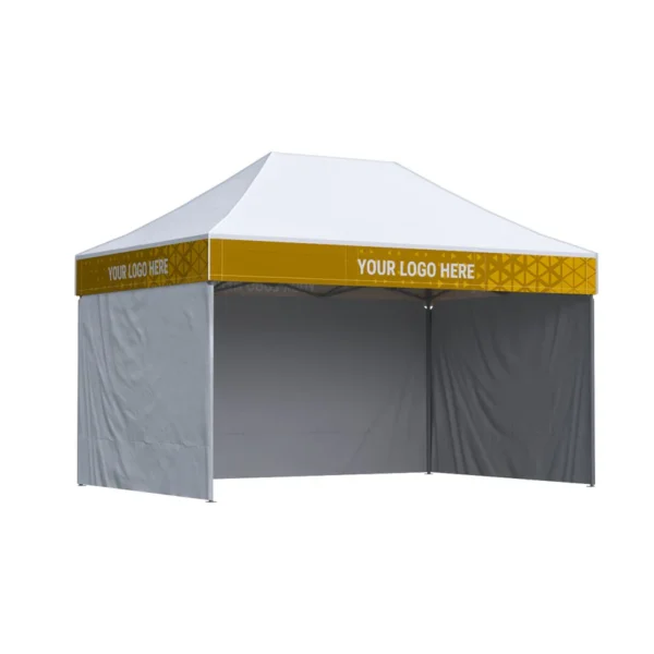 Nůžkový stan 3x4,5 Octa Pro s potiskem 4 střešních límců, 3 bočnice bez potisku: Polyester