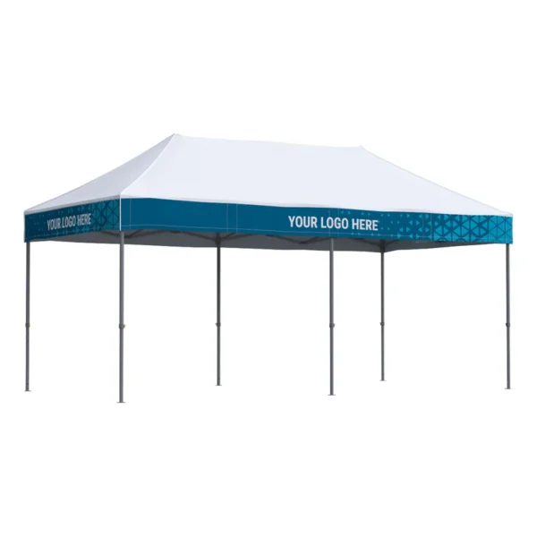 Nůžkový stan 3x4,5 Octa Optima II s potiskem, 3 bočnice s potiskem: Polyester 27 nuzkovy stan 3x6 octa optima 2 s potiskem 4 stresnich limcu bocnice dle vlastniho vyberu