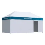 Nůžkový stan 3×6 Octa Optima II s potiskem 4 střešních límců, 4 bočnice bez potisku: Polyester