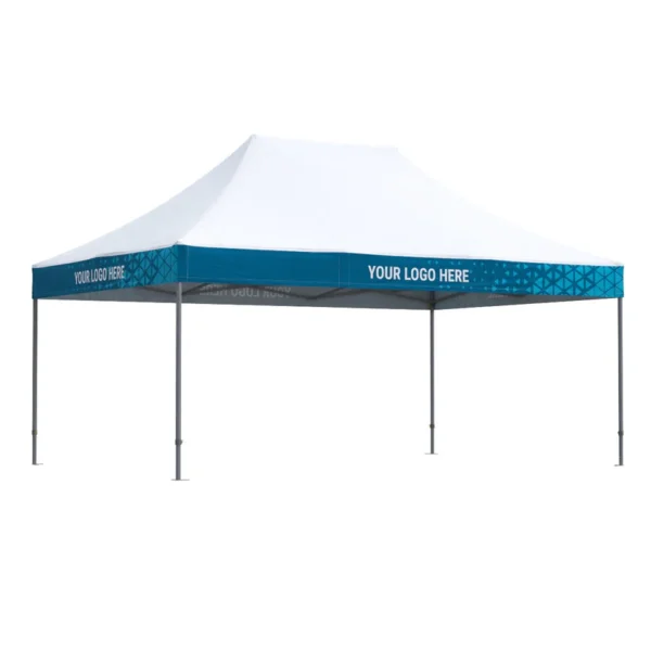 Nůžkový stan 4x6 Octa Pro s potiskem 4 střešních límců: Polyester