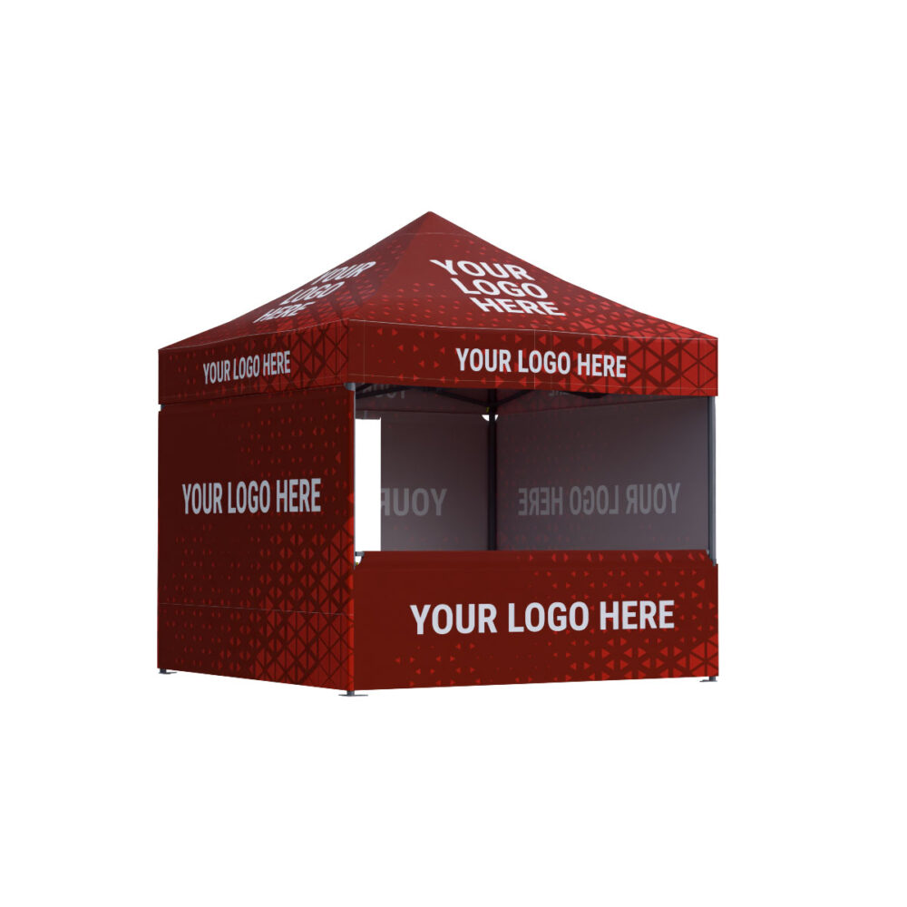 Nůžkový stan 3×3 Octa Pro LED s jednostranným potiskem: Polyester – SET - Image 3