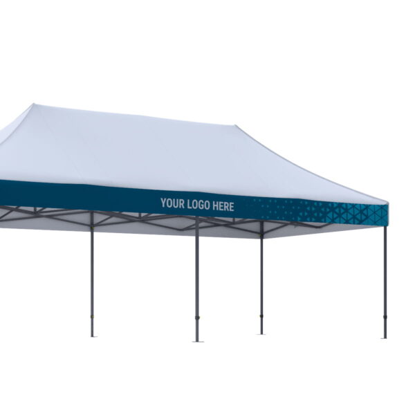 Střecha pro nůžkový stan 4×8 s potiskem na 4 limcích