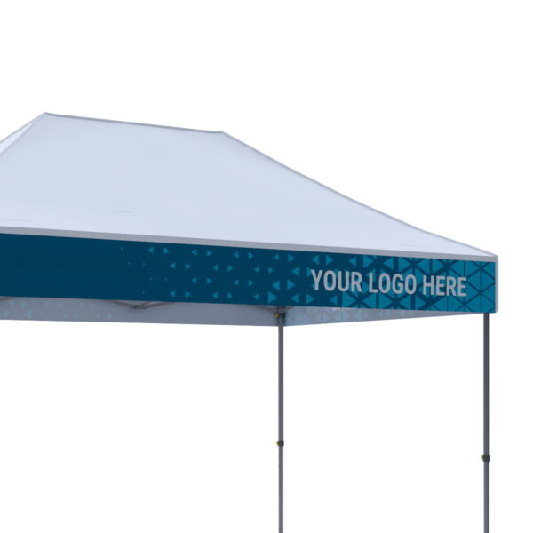 Střecha pro nůžkový stan 3×4,5 s potiskem na 4 limcích.